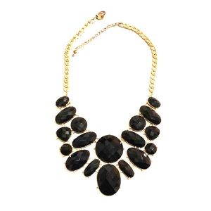 Black Stone Costume Necklace